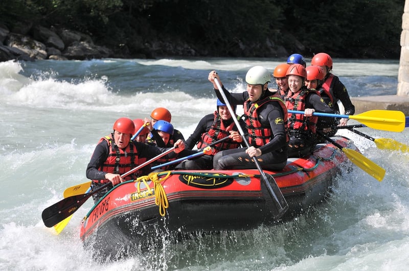 Rafting on a river